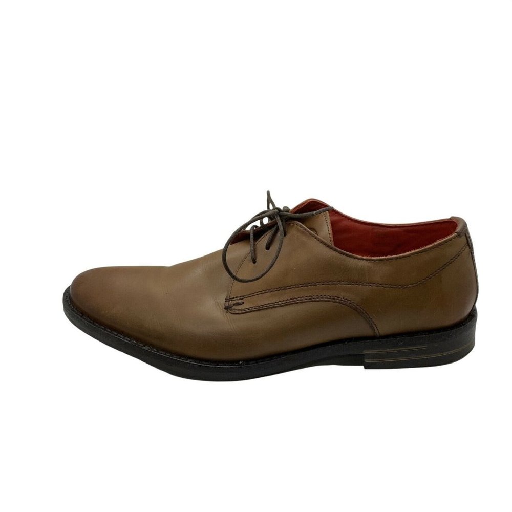 Base London Mens Bayham Brown Round Toe Lace Up Derby Dress Shoes Size 9